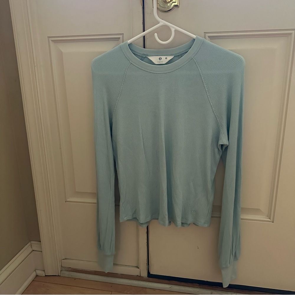 TAVI Renew Waffle Knit Crop Long Sleeve.